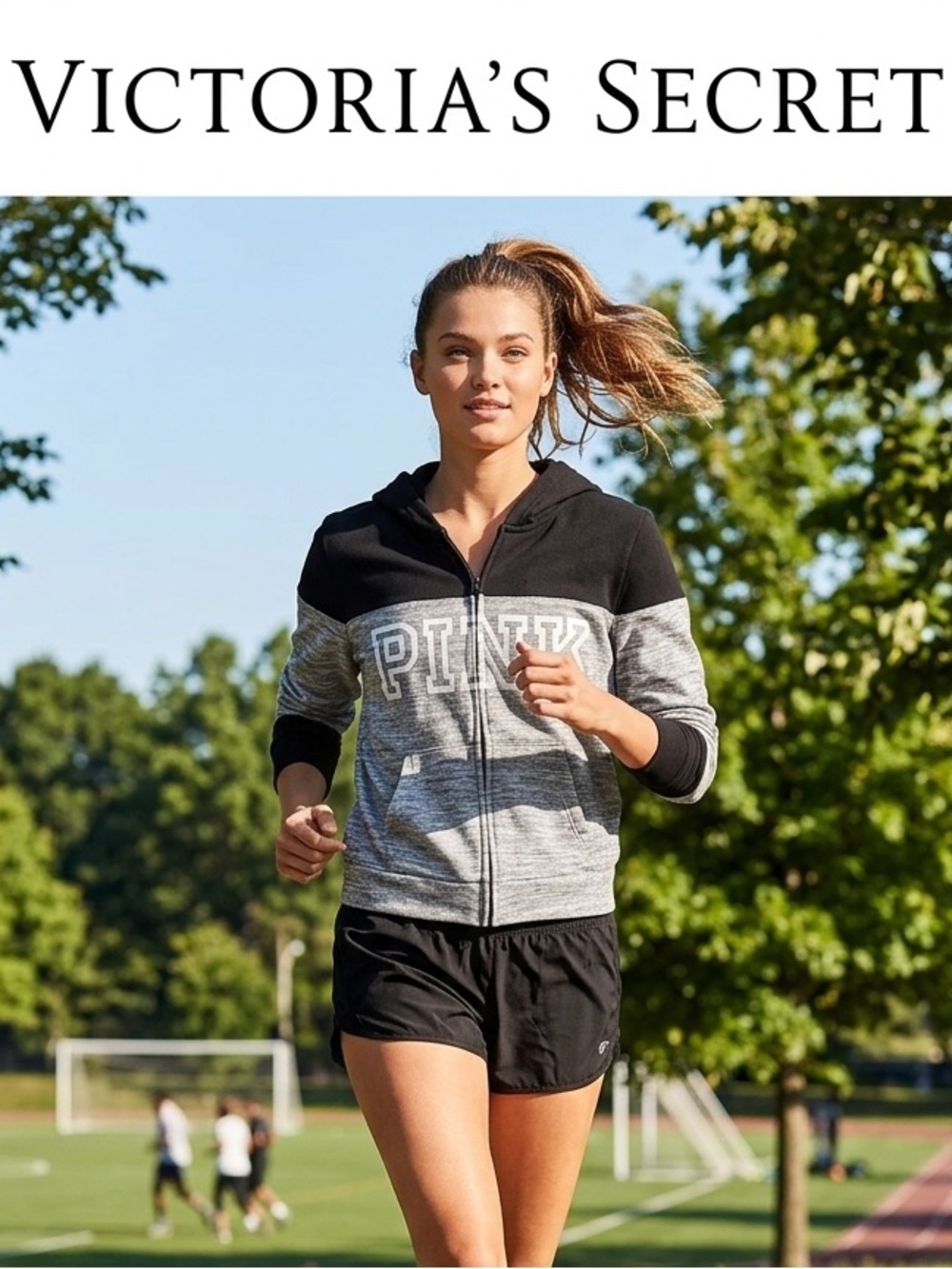 PINK Victoria's Secret Black Athletic Running Shorts